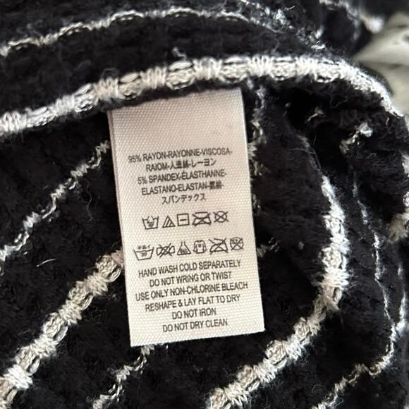 Free People Women Long Sleeve Knit Sweater Top Oversized Boho Winter Black Large - Picture 8 of 8